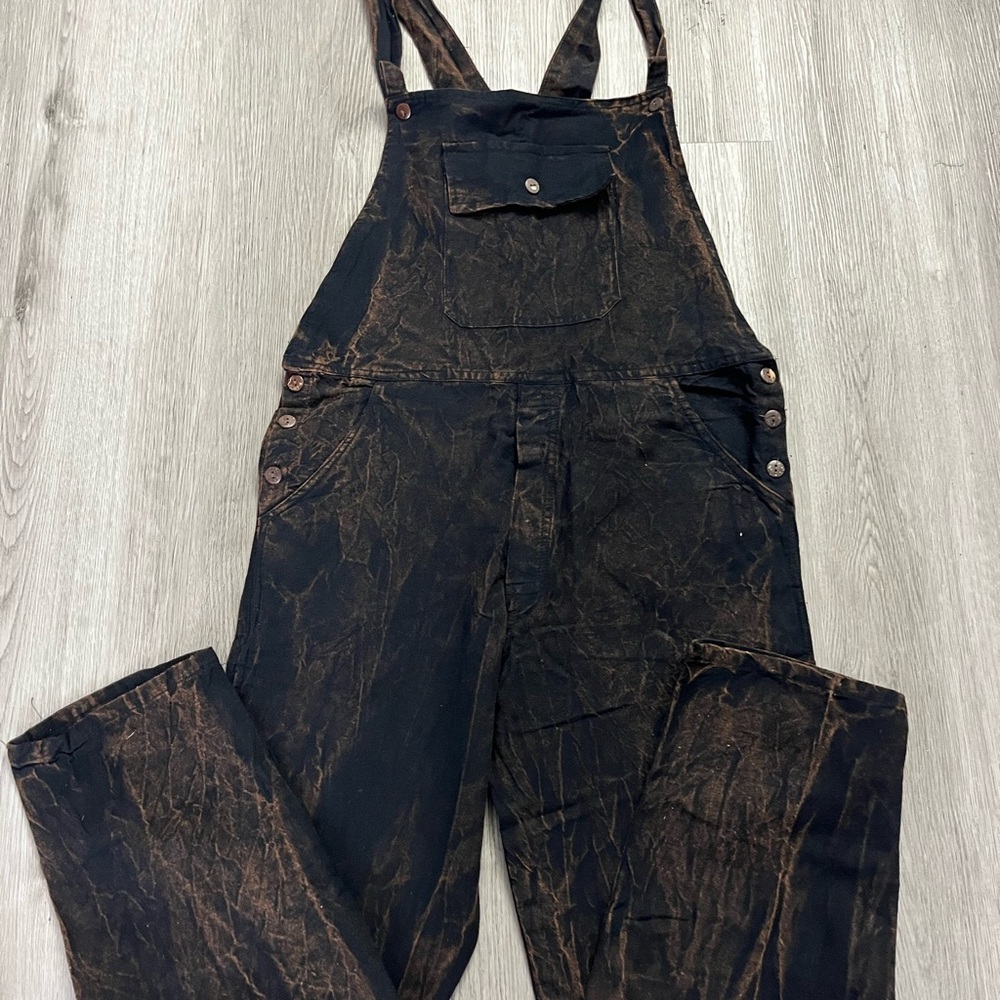 228–Trendy Brown/Black Overalls for Women